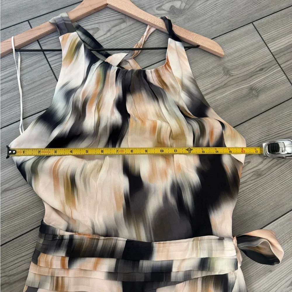 NWT $425 REISS [ 8 US ] Gisele Strappy Back Midi Dress in Smudge Print - Picture 9 of 11